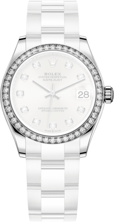 Rolex,Datejust 31 31mm,31mm,White Gold,Stainless Steel,Silver,Automatic,Day,55hours,278384RBR,278384RBR-0033
