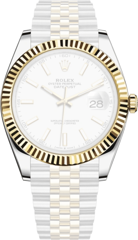 Rolex,Datejust 41 41mm,41mm,Yellow Gold,Stainless Steel,White,Automatic,Day,70hours,126333,126333-0016