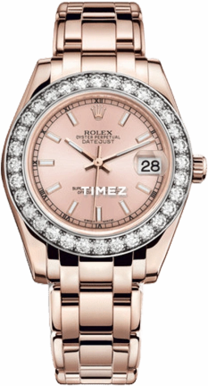Rolex,Pearlmaster 34mm,34mm,Rose Gold,Pink Red,Red,Automatic,Day,55hours,81285,81285-0018