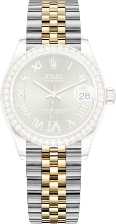 Rolex,Datejust 31 31mm,31mm,Yellow Gold,Stainless Steel,Green,Automatic,Day,55hours,278383RBR,278383RBR-0016
