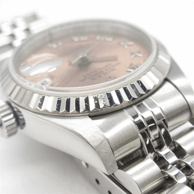Rolex,Lady-Datejust 26mm,26mm,Stainless Steel,White Gold,Pink,Automatic,Day,42hours,69174 Pink