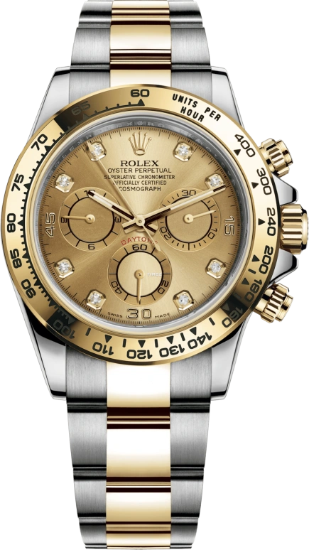 Rolex,Daytona 40mm,40mm,Yellow Gold,Stainless Steel,Champagne,Automatic,Chronograph,Column Wheel,116503,116503-0006
