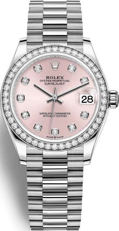Rolex,Datejust 31 31mm,31mm,White Gold,Pink,Automatic,Day,55hours,278289RBR,278289RBR-0022