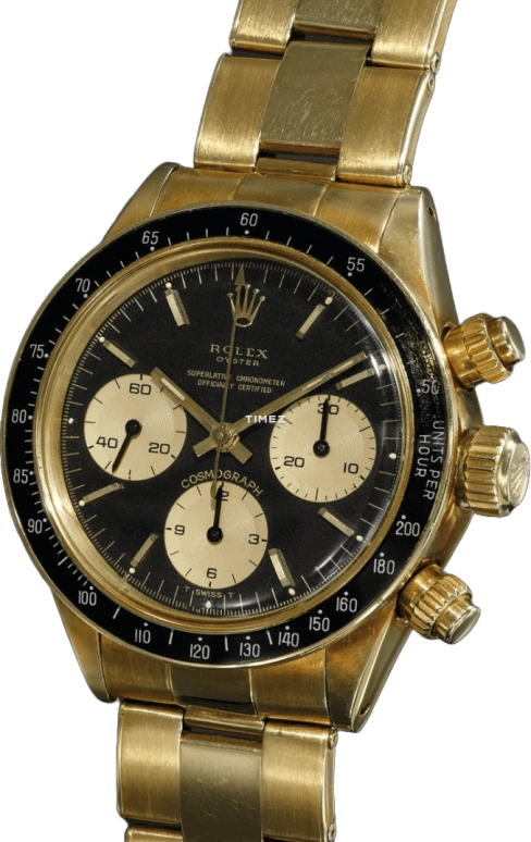 Rolex,Daytona 37.50mm,37.50mm,Yellow Gold,Black,Handwound,Chronograph,48hours,6263,6263-The Staccato
