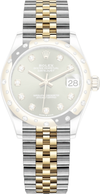 Rolex,Datejust 31 31mm,31mm,Yellow Gold,Stainless Steel,Green,Automatic,Day,55hours,278343RBR,278343RBR-0030