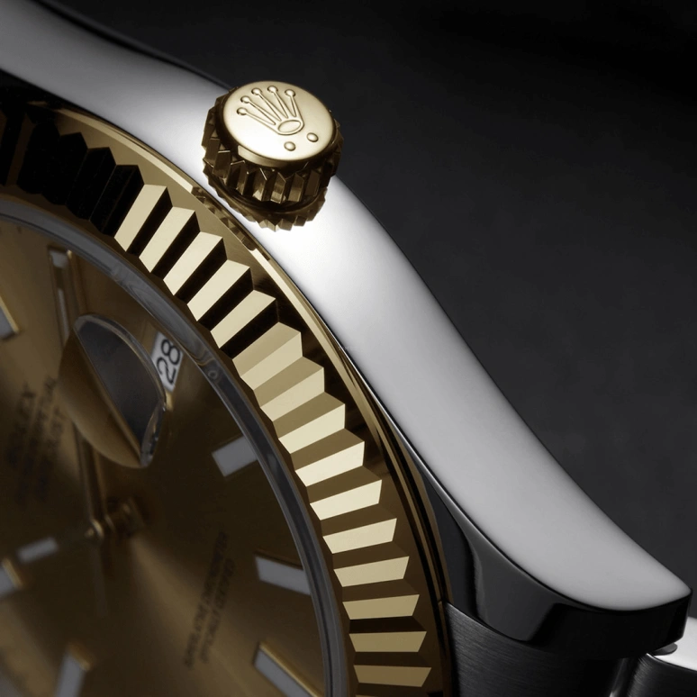 Rolex,Datejust 41 41mm,41mm,Yellow Gold,Stainless Steel,Champagne,Automatic,Day,70hours,126333,126333-0010