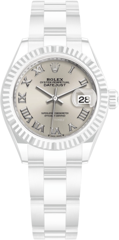 Rolex,Lady-Datejust 28mm,28mm,White Gold,Oystersteel,Silver,Automatic,Day,55hours,279174,279174-0008