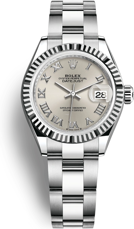 Rolex,Lady-Datejust 28mm,28mm,White Gold,Oystersteel,Silver,Automatic,Day,55hours,279174,279174-0008