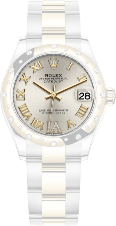 Rolex,Datejust 31 31mm,31mm,Yellow Gold,Stainless Steel,Silver,Automatic,Day,55hours,278343RBR,278343RBR-0003