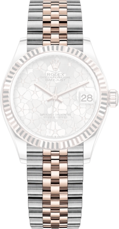 Rolex,Datejust 31 31mm,31mm,Rose Gold,Stainless Steel,Silver,Automatic,Day,55hours,278271,278271-0032