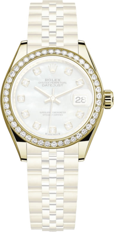 Rolex,Lady-Datejust 28mm,28mm,Yellow Gold,White,Automatic,Day,55hours,279138RBR,279138RBR-0016