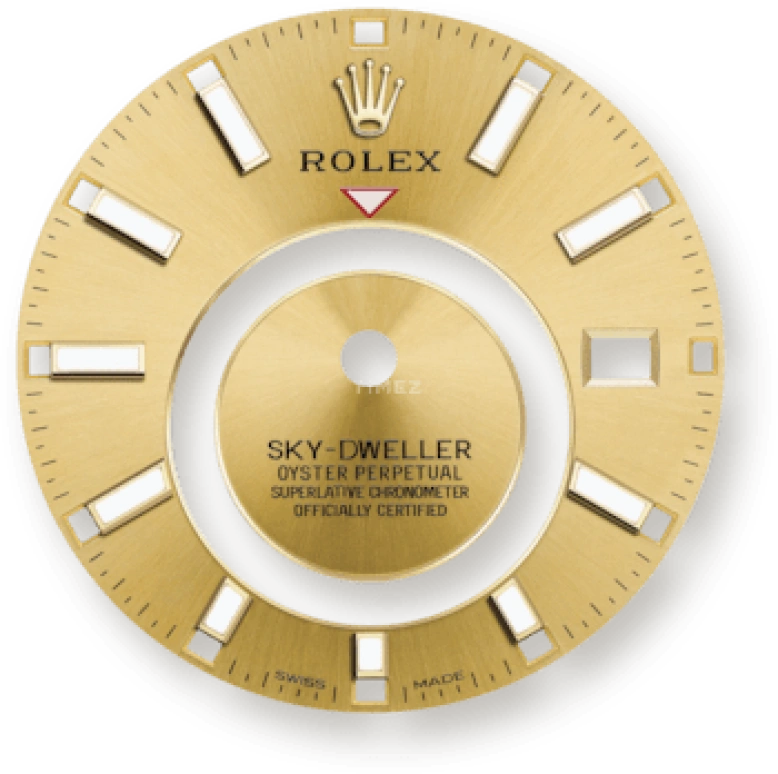 Rolex,Sky-Dweller 42mm,42mm,Yellow Gold,Stainless Steel,Champagne,Automatic,Annual Calendar,Month,Date,326933,326933-0004