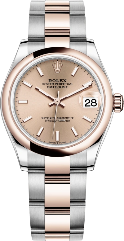 Rolex,Datejust 31 31mm,31mm,Rose Gold,Stainless Steel,Rose,Automatic,Day,55hours,278241,278241-0009