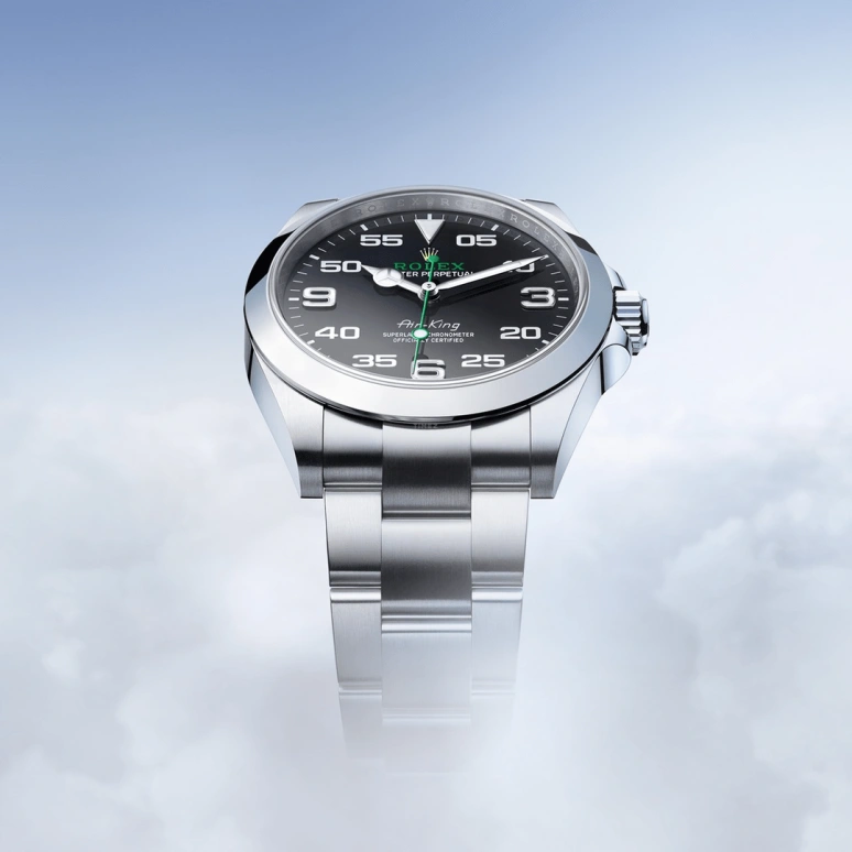 Rolex,Air King 40mm,40mm,Stainless Steel,Black,Automatic,70hours,In-house Caliber,Gordon James Ramsay,126900,126900-0001