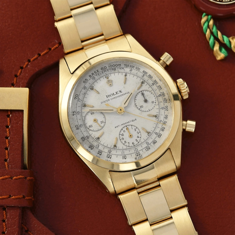 Rolex,Daytona 36mm,36mm,Yellow Gold,Silver White,White,Handwound,Chronograph,In-house Caliber,6234 Yellow Gold