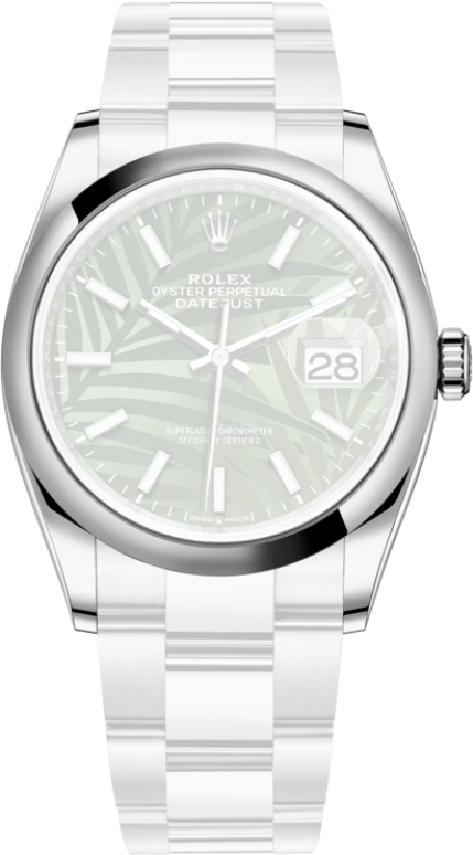 Rolex,Datejust 36 36mm,36mm,Stainless Steel,Green,Automatic,Day,70hours,126200,126200-0020
