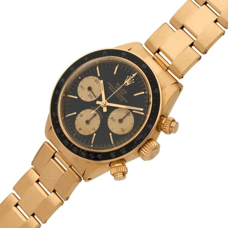 Rolex,Daytona 37mm,37mm,Yellow Gold,Black,Handwound,Chronograph,48hours,6263,6263-Black Dial YG