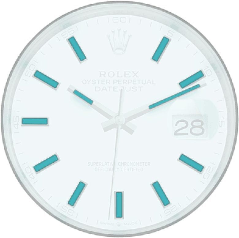 Rolex,Datejust 41 41mm,41mm,White Gold,Stainless Steel,White,Automatic,Day,70hours,126334,126334-0009