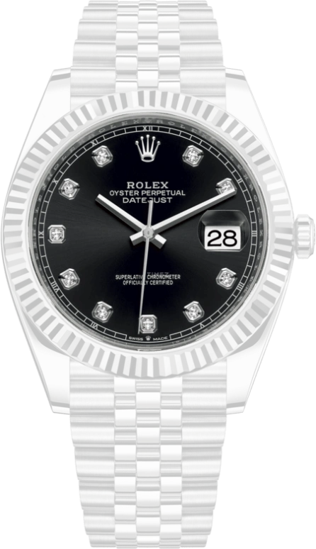 Rolex,Datejust 41 41mm,41mm,White Gold,Stainless Steel,Black,Automatic,Day,70hours,Donnie Yen,126334,126334-0012