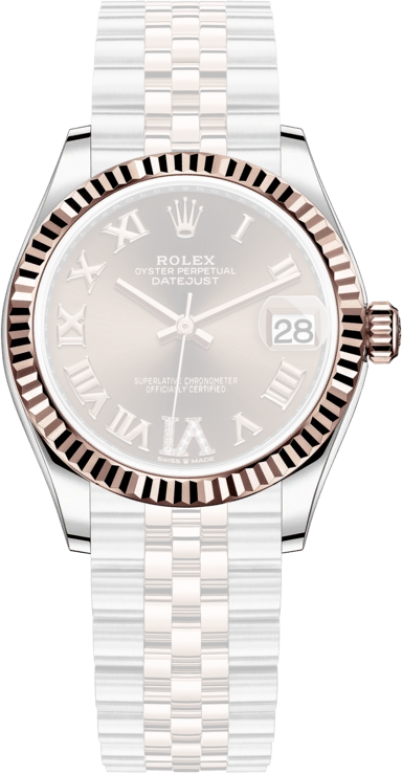 Rolex,Datejust 31 31mm,31mm,Rose Gold,Stainless Steel,Brown,Automatic,Day,55hours,278271,278271-0004