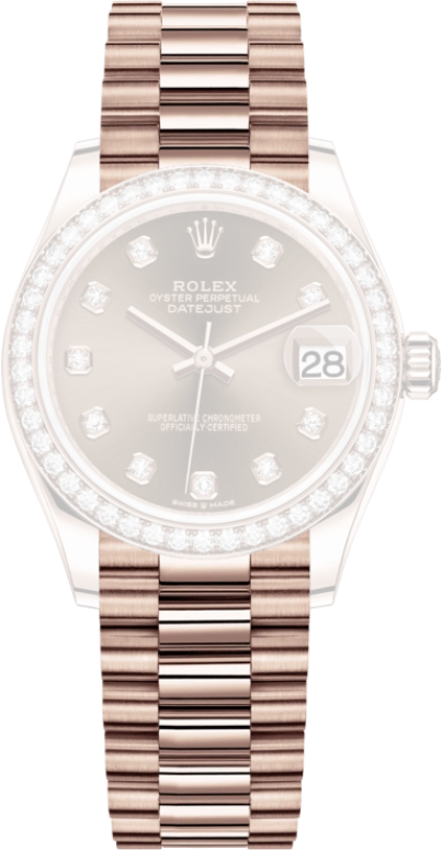 Rolex,Datejust 31 31mm,31mm,Rose Gold,Brown,Automatic,Day,55hours,278285RBR,278285RBR-0006