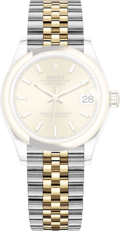 Rolex,Datejust 31 31mm,31mm,Yellow Gold,Stainless Steel,Champagne,Automatic,Day,55hours,278243,278243-0014