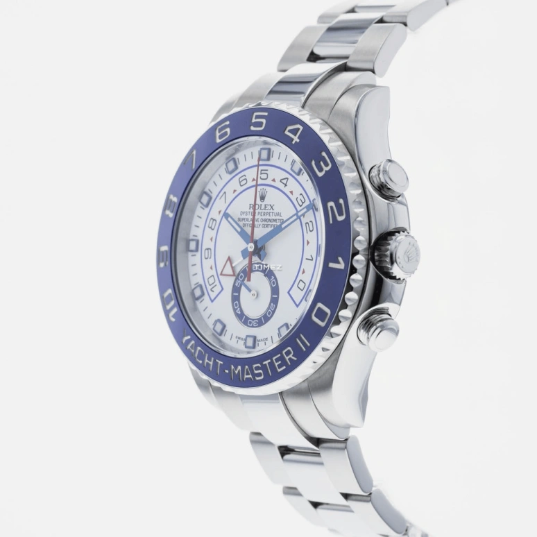 Rolex,Yacht-Master 44mm,44mm,Stainless Steel,White,Automatic,Countdown,Chronograph,Day,116680,116680-0001
