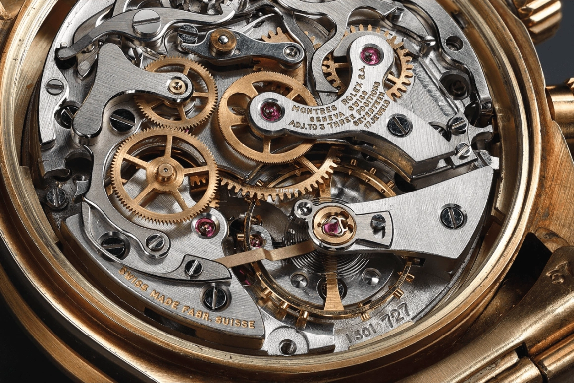 Rolex,Daytona 37.50mm,37.50mm,Yellow Gold,Black,Handwound,Chronograph,48hours,6263,6263-The Staccato