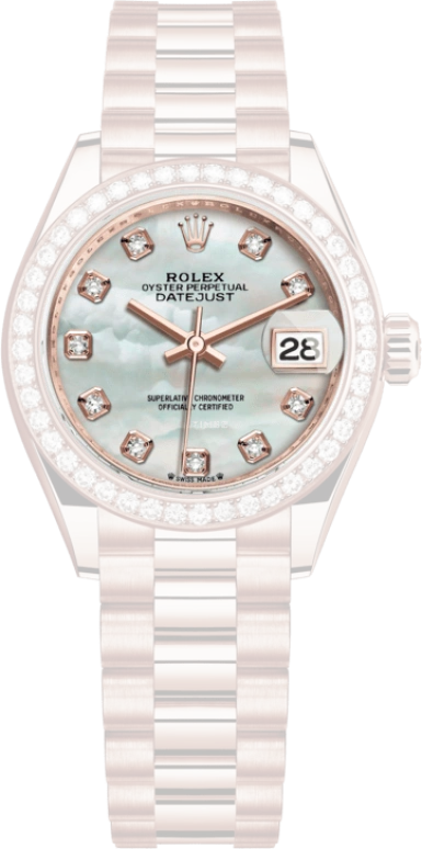 Rolex,Lady-Datejust 28mm,28mm,Everose Gold,Pink,Automatic,Day,55hours,279135RBR,279135RBR-0010