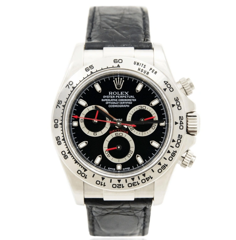 Rolex,Daytona 40mm,40mm,White Gold,Black,Automatic,Chronograph,72hours,116519,116519-2004