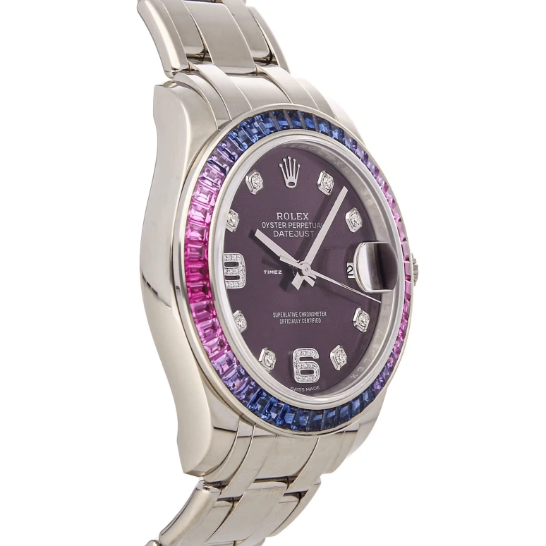 Rolex,Pearlmaster 39mm,39mm,White Gold,Purple,Automatic,Day,70hours,Drake,86349SAFUBL,86349SAFUBL-0002