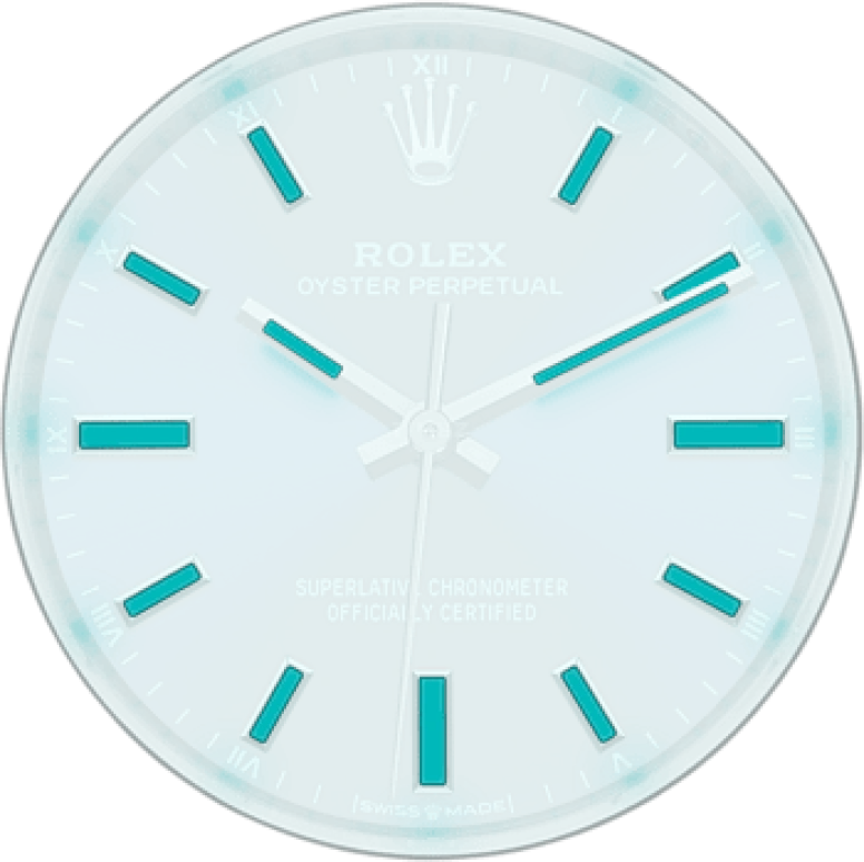 Rolex,Oyster Perpetual 34mm,34mm,Stainless Steel,Blue,Automatic,55hours,In-house Caliber,124200,124200-0003