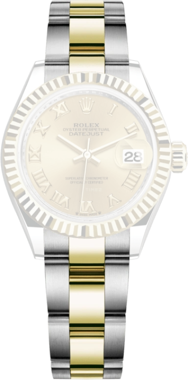 Rolex,Lady-Datejust 28mm,28mm,Yellow Gold,Oystersteel,Champagne,Automatic,Day,55hours,279173,279173-0010