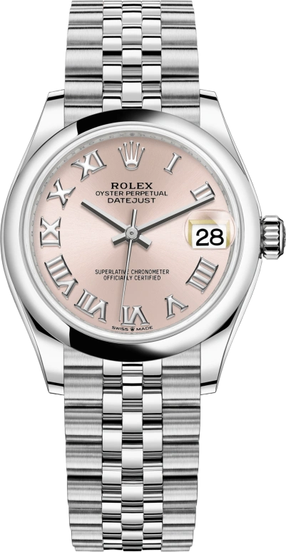Rolex,Datejust 31 31mm,31mm,Stainless Steel,Pink,Automatic,Day,55hours,278240,278240-0014
