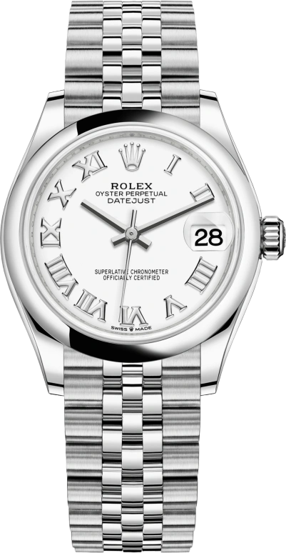 Rolex,Datejust 31 31mm,31mm,Stainless Steel,White,Automatic,Day,55hours,278240,278240-0004