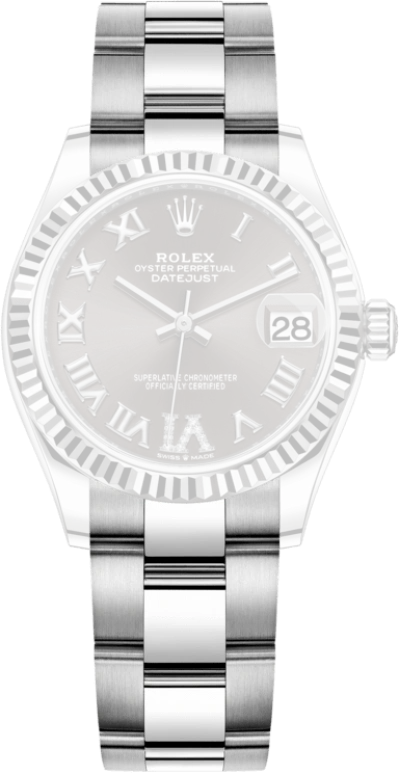 Rolex,Datejust 31 31mm,31mm,White Gold,Stainless Steel,Grey,Automatic,Day,55hours,278274,278274-0027