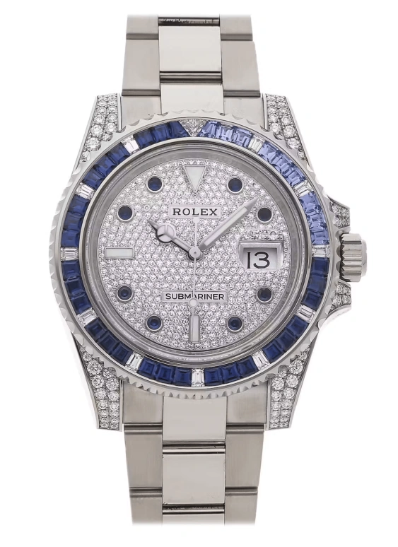Rolex,Submariner 40mm,40mm,White Gold,Silver,Automatic,Day,48hours,116659SABR,116659SABR-0002