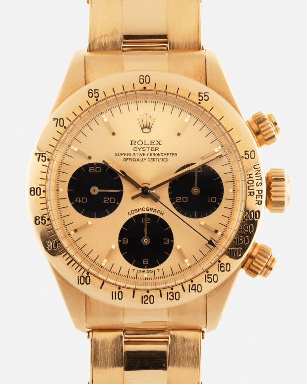 Rolex,Daytona 36mm,36mm,Yellow Gold,Black,Gold,Handwound,Chronograph,48hours,6265,6265-Oyster YG