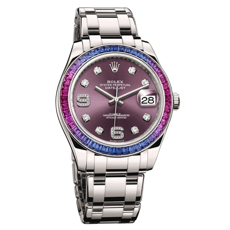 Rolex,Pearlmaster 39mm,39mm,White Gold,Purple,Automatic,Day,70hours,Drake,86349SAFUBL,86349SAFUBL-0002