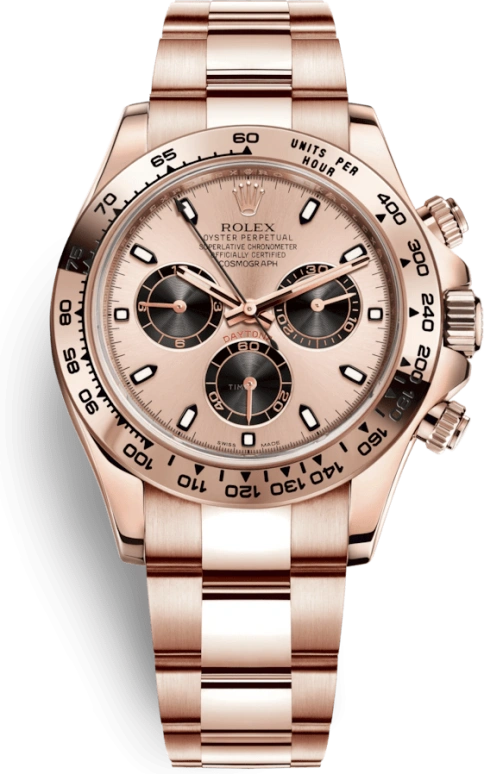 Rolex,Daytona 40mm,40mm,Rose Gold,Pink,Automatic,Chronograph,Column Wheel,116505,116505-0009