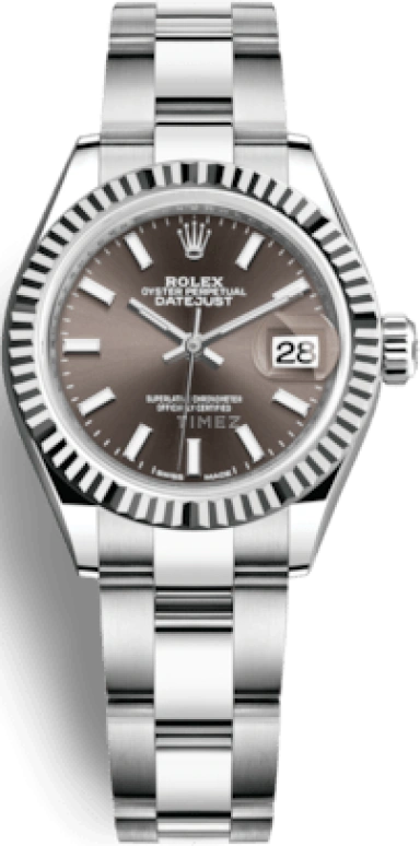 Rolex,Lady-Datejust 28mm,28mm,White Gold,Oystersteel,Grey,Automatic,Day,55hours,279174,279174-0012