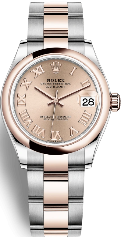 Rolex,Datejust 31 31mm,31mm,Rose Gold,Stainless Steel,Rose,Automatic,Day,55hours,278241,278241-0005