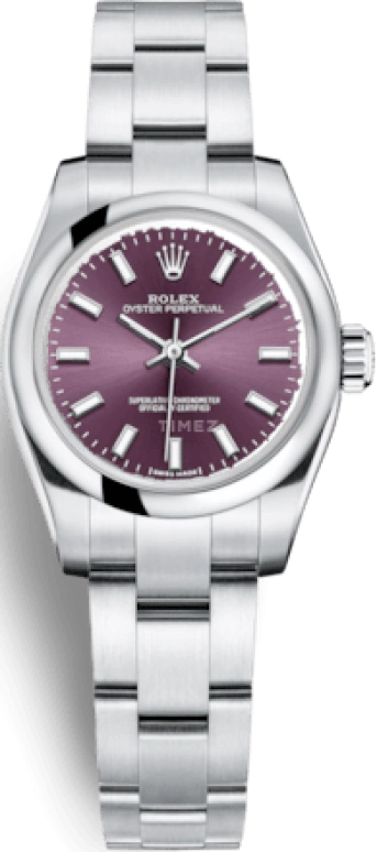 Rolex,Oyster Perpetual 26mm,26mm,Stainless Steel,Purple,Automatic,48hours,In-house Caliber,176200,176200-0016