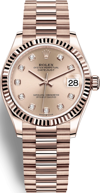Rolex,Datejust 31 31mm,31mm,Rose Gold,Rose,Automatic,Day,55hours,278275,278275-0031