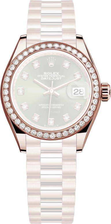 Rolex,Lady-Datejust 28mm,28mm,Everose Gold,Green,Automatic,Day,55hours,279135RBR,279135RBR-0014