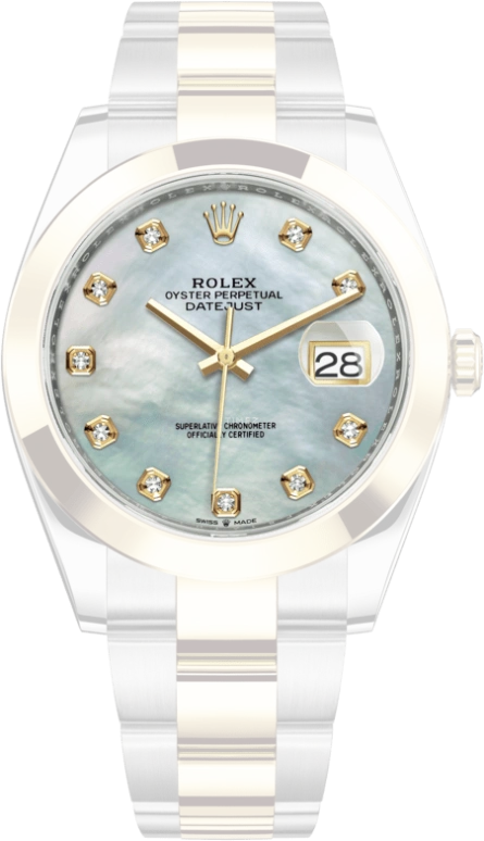 Rolex,Datejust 41 41mm,41mm,Yellow Gold,Stainless Steel,White,Automatic,Day,70hours,126303,126303-0017