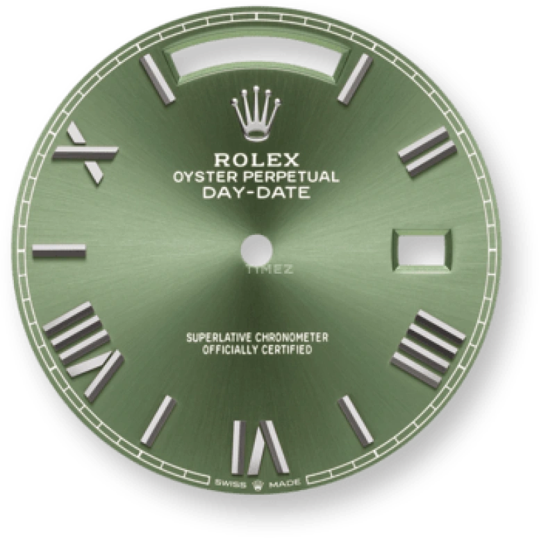 Rolex,Day-Date 40 40mm,40mm,Platinum,Green,Automatic,Date,Day,228236,228236-0008
