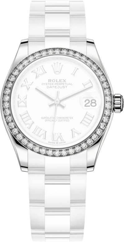 Rolex,Datejust 31 31mm,31mm,White Gold,Stainless Steel,White,Automatic,Day,55hours,278384RBR,278384RBR-0013