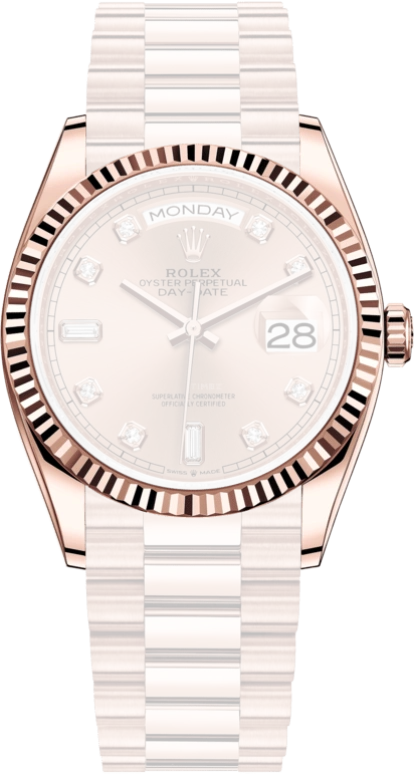 Rolex,Day-Date 36 36mm,36mm,Rose Gold,Pink,Automatic,Date,Day,128235,128235-0009