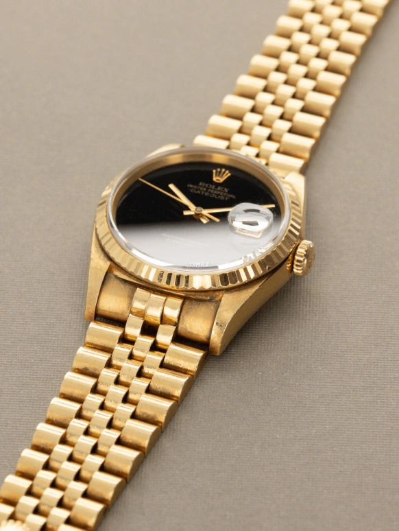 Rolex,Day-Date 36 36mm,36mm,Yellow Gold,Black,Automatic,Day,48hours,16238 Onyx